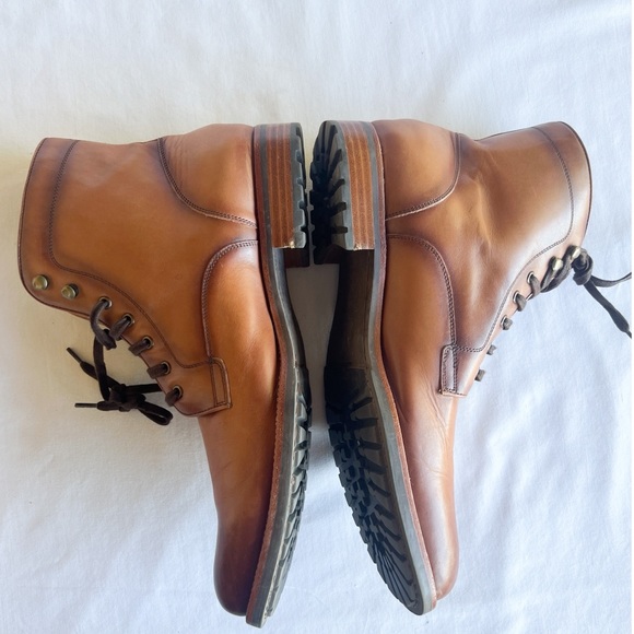 🌻SOLD Warfield and Grand Court Boot Lace Up Brown Leather 13 - Picture 5 of 12